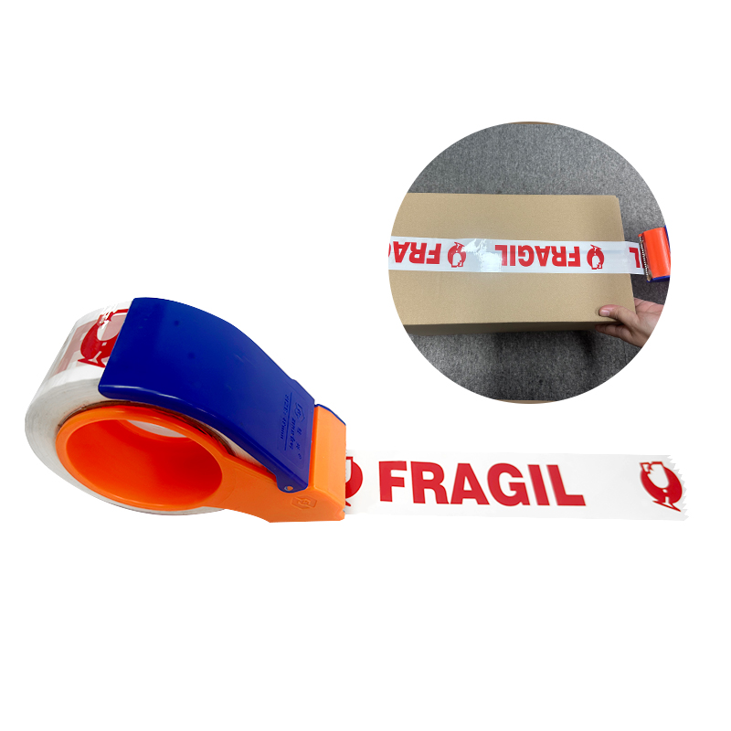 Durable Self Adhesive Packing Tape Red White Fragile Warning Tape for Secure Packaging